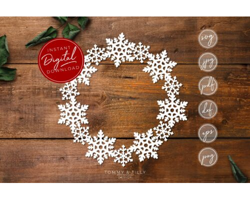 Snowflake Wreath Design