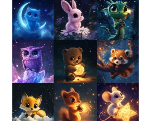 Prompt Animals Cute Cartoons Pixar