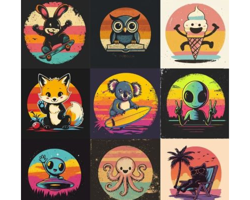 Prompt Vintage Retro Logos