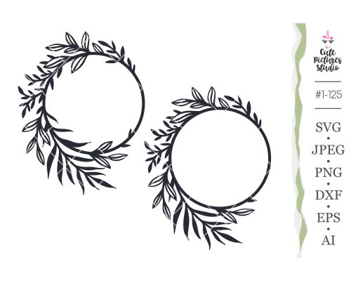 Tipa Jual Flower Monogram Frame Cricut SVG di Luar Negeri