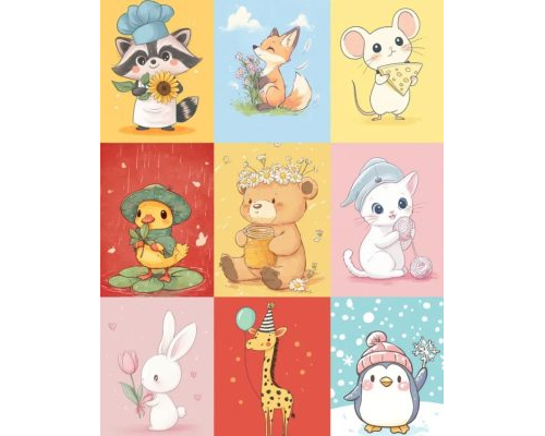 Prompt Simple Pastel Kawaii Illustrations