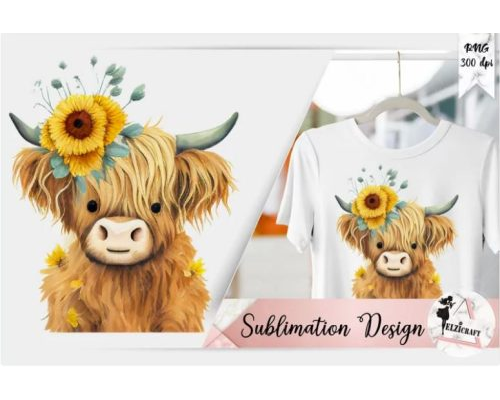Tips Jual Highland Cow Sunflower Sublimation Design di Luar Negeri