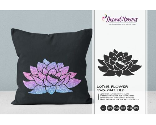 Lotus Flower SVG Cut File