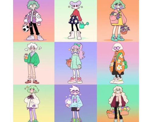 Prompt Charming Pastel Character Art