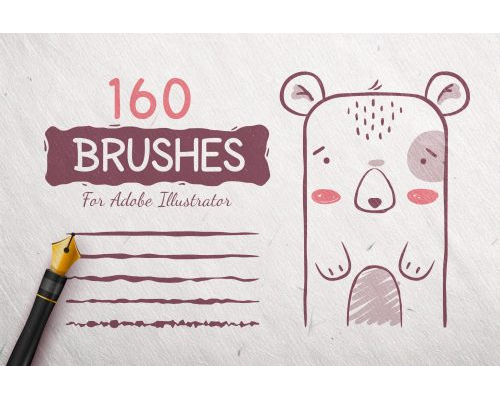 Tips Jual 160 Ink Doodle Vector Brushes For Adobe Illustrator di Luar Negeri