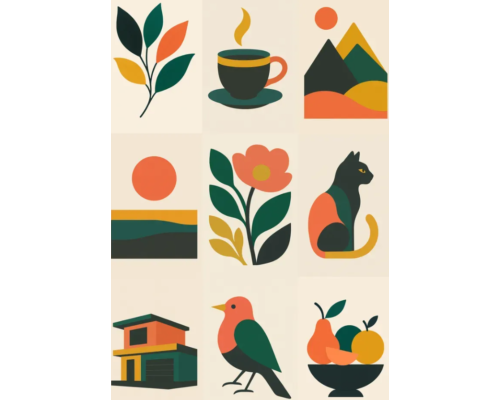 Prompt Modernist Colorblock Art