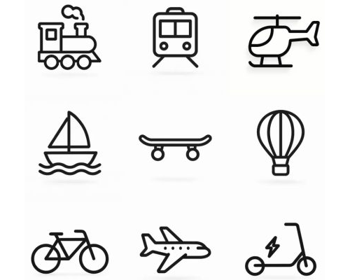 Prompt Clean Icon Line Art Sets