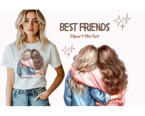 Tips Jual Best Friends Clipart PNG di Luar Negeri