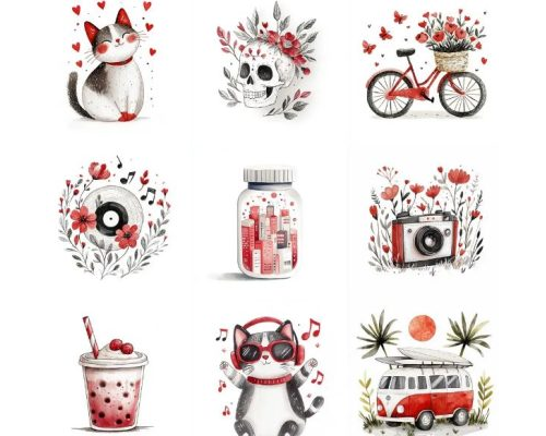 Prompt Trendy Sticker Art Tshirt Designs