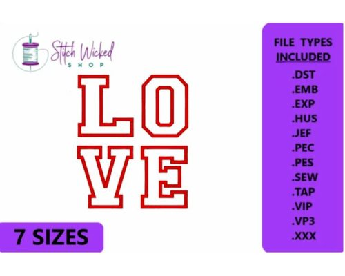 Tips Jual Stacked Varsity Applique Love Embroidery Design di Luar Negeri