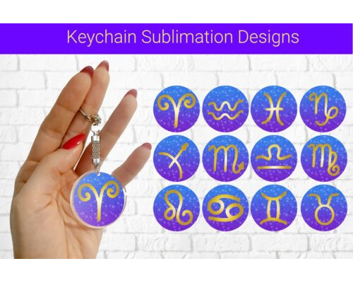 Keychain Sublimation Designs Glitter