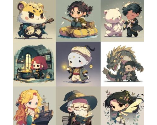 Prompt Classic Animated Film Illustrations