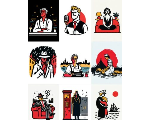 Prompt Vintage Character Illustrations