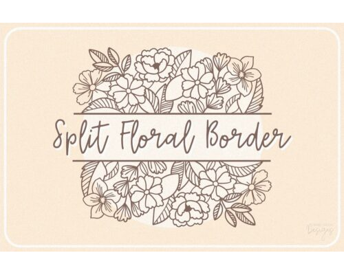Tips Jual Split Floral Border Monogram SVG Cut file di Luar Negeri