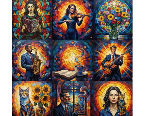 Prompt Vibrant Geometric Art Collections