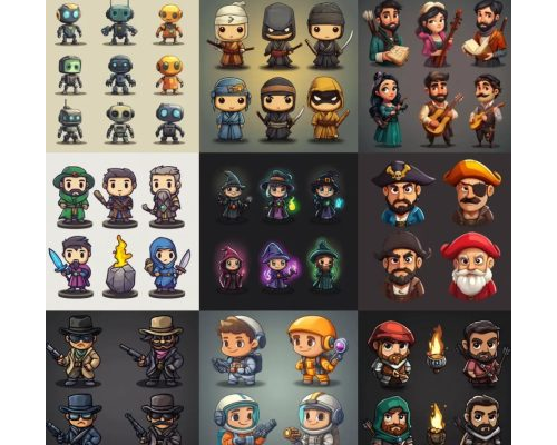 Prompt Game Character Class Icons