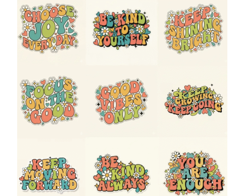Prompt Retro Typographic Sticker Creators