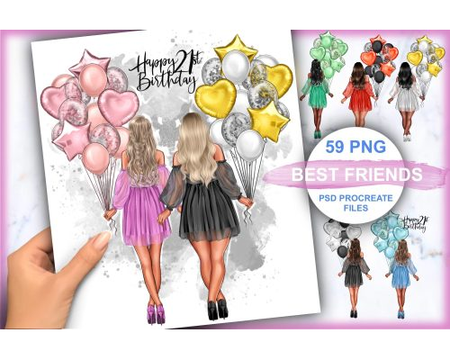 Tips Jual Clipart Birthday Curvy girl Best friend di Luar Negeri