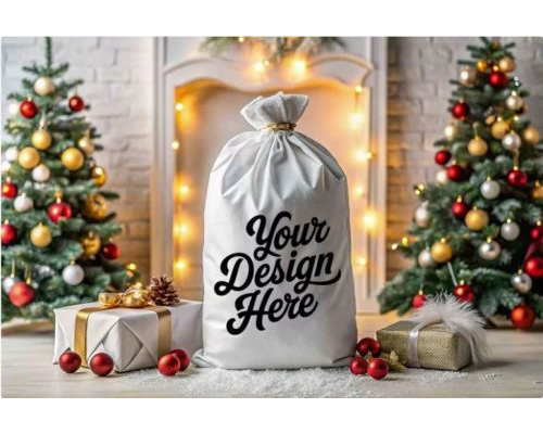 Tips Jual Template JPG File Christmas Santa Sack Mockup di Luar Negeri