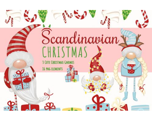 Tips Jual Scandinavian Christmas Gnome Clipart di Luar Negeri