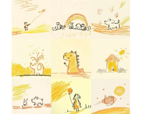 Prompt Charming Kids Crayon Drawings
